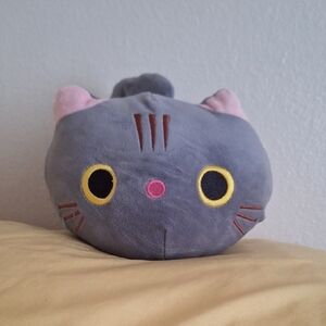 Gray and Pink Cat Plush Toy